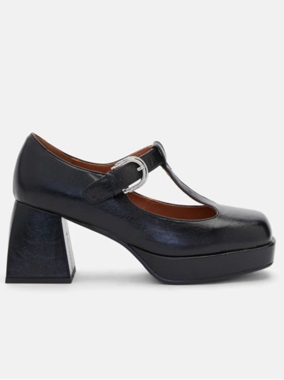 Princess Highway T Bar Platform Heels in Chocolate - Picture 4 of 12